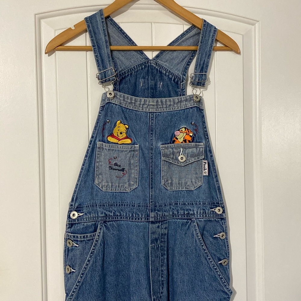 DISNEY.  ADULT.  POOH AND TIGER OVERALLS barely worn.  Can fit a small medium